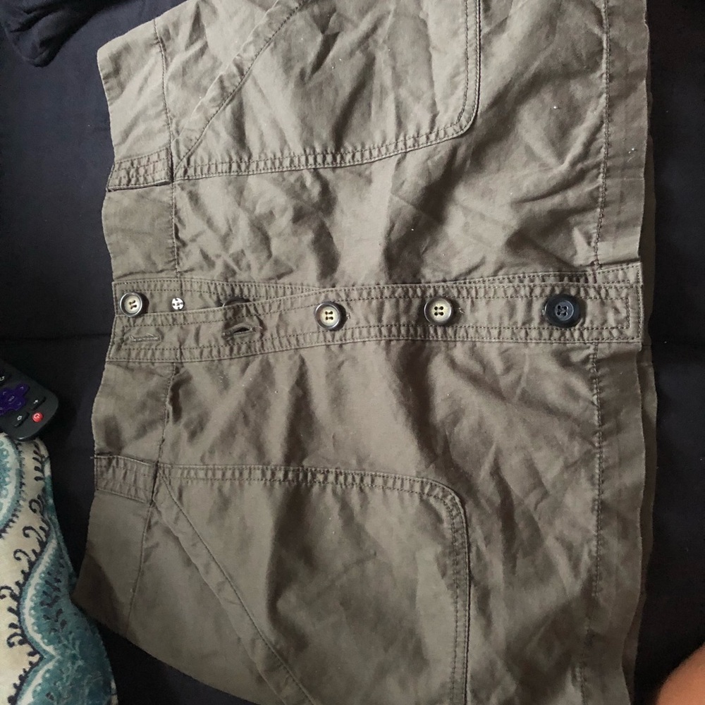 Khaki Cargo Skirt